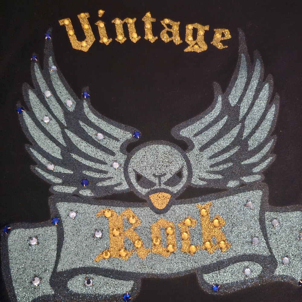 Long sleeved Vintage Rock Graphic Tee from Royal Pink size M